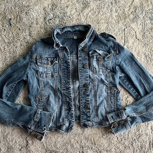 vintage blue denim jean jacket